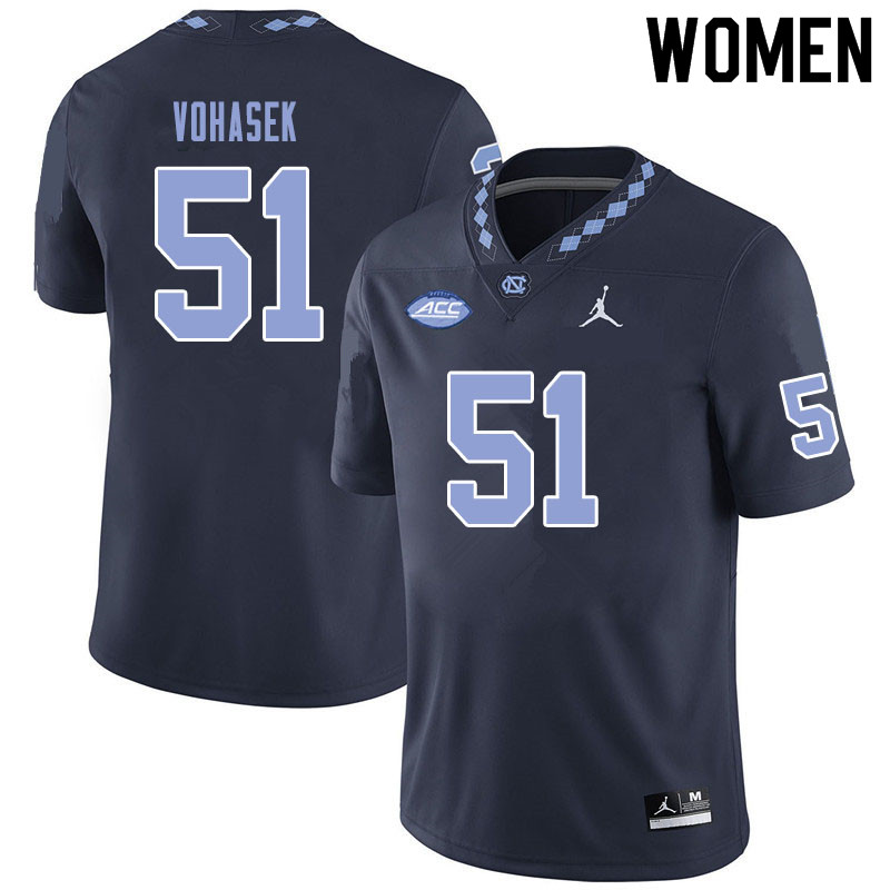 Jordan Brand Women #51 Raymond Vohasek North Carolina Tar Heels College Football Jerseys Sale-Black